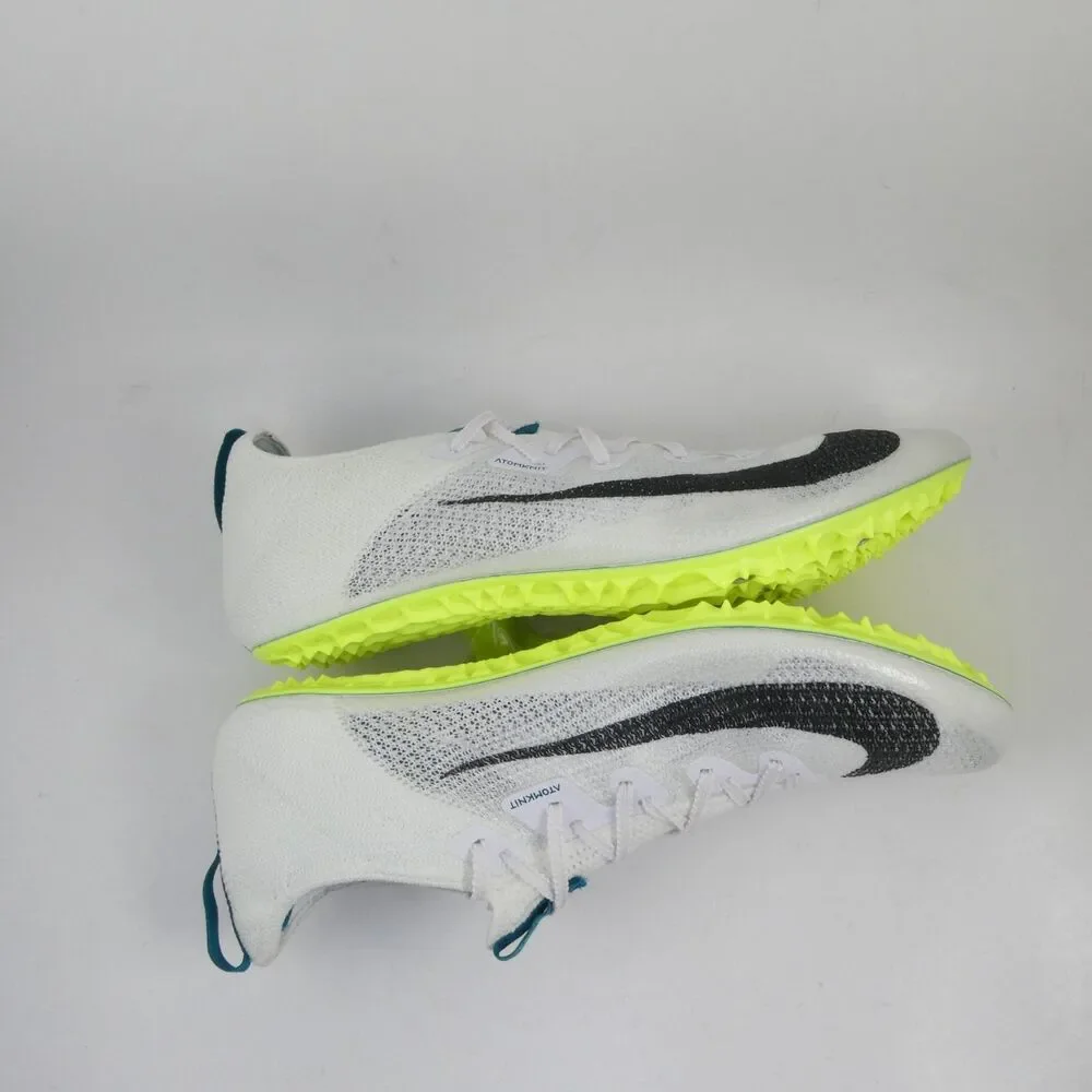 Nike Men's US 12 Zoom Superfly Elite 2 Track Shoes White Green Spikes FZ9662-100